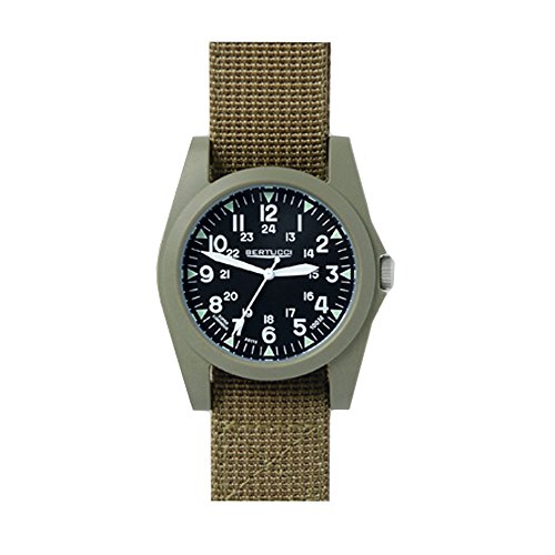 Bertucci 13362 Unisex Polycarbonat braun Nylon Band Schwarz Zifferblatt Smart Watch
