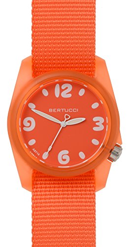 Bertucci Damen Solar Orange Sport Armbanduhr passende Nylon Gurt und Zifferblatt 11034