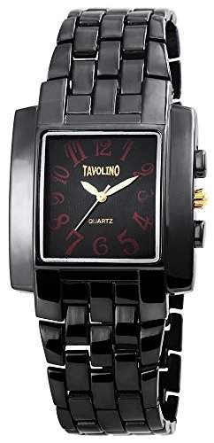 Tavolino Herrenuhr mit Metallarmband Schwarz Armbanduhr Uhr 200471000023