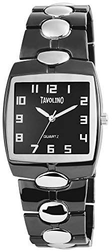 Tavolino Herrenuhr mit Metallarmband Schwarz Armbanduhr Uhr 200471100022