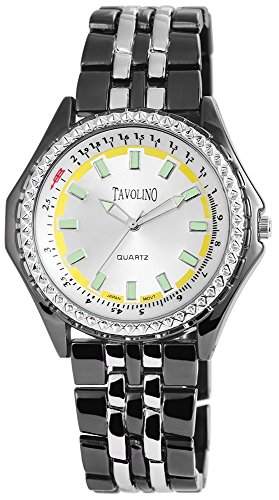 Tavolino Herrenuhr mit Metallarmband silberfarbig Armbanduhr Uhr 200472500037