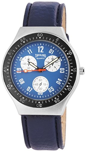 Herrennuhr Uhr Blau Kunstlederarmband 22cm Dunkelblau Dornschliesse 200323000086