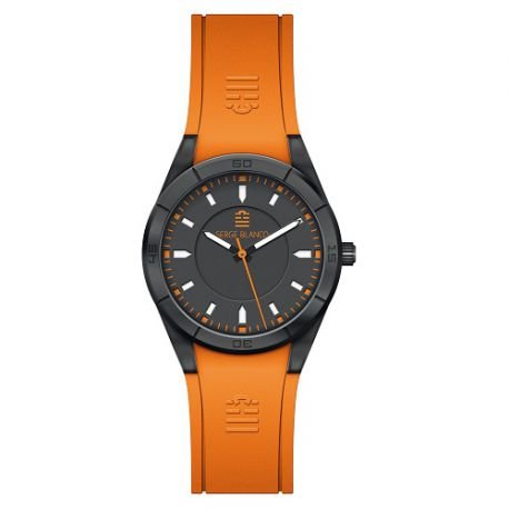Armbanduhr Serge Blanco Modell All Color Schwarz und Orange sb1095 5