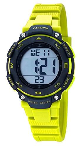 Calypso Watches Damen Armbanduhr Digitaluhr mit 2 Zeitzone SchwarzGelb K56691