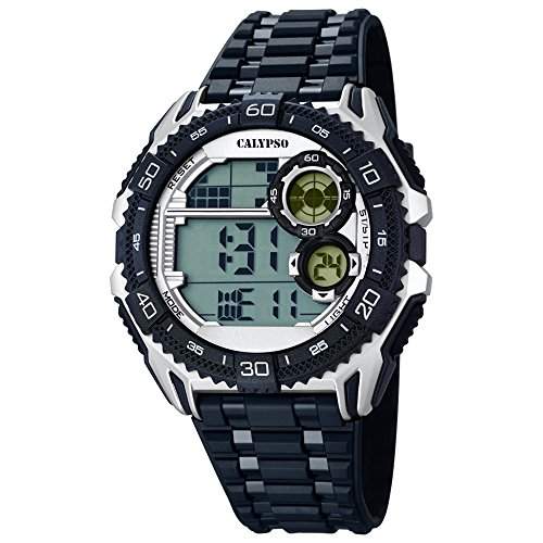 Calypso Watches Herren Armbanduhr Digitaluhr mit Alarm SchwarzSilbern K56701