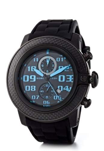 Glam Rock - GR33119 - SoBe Tech - Armbanduhr - Quarz Chronograph - Zifferblatt schwarz Armband Silikon Schwarz