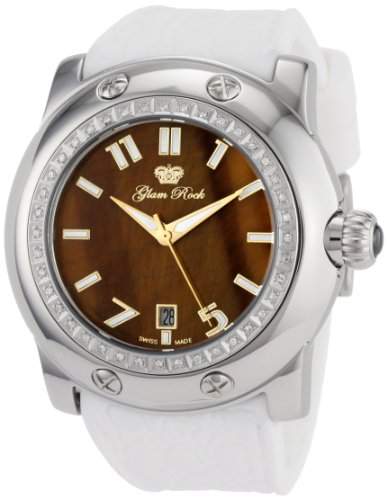 Glam Rock Damen-Armbanduhr XL Analog Leder GR10039