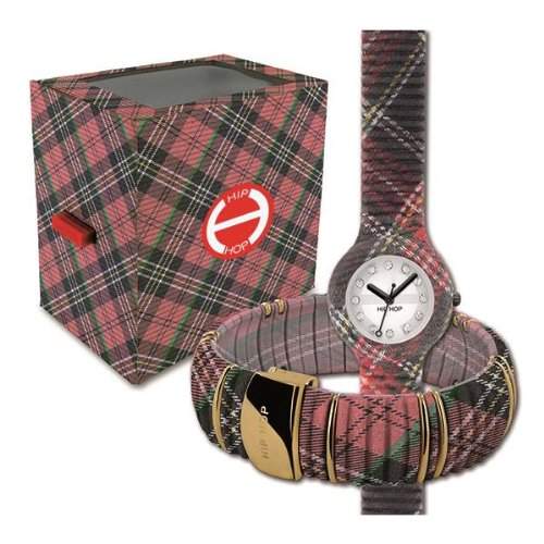 Special Pack BREIL HIP HOP Uhren Limited Edition Damen -TARTAN ABERDEEN RED