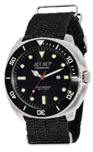 Jet Set Herren-Armbanduhr Chamonix Analog Quarz Schwarz J27703-267