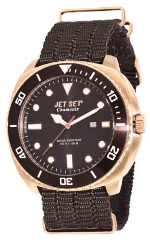Jet-Set-J2770R 766 Chamonix, Herren-Armbanduhr Quarz Analog, Zifferblatt: braun-Armband Nylon, Braun