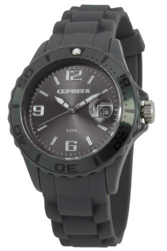 CEPHEUS Herren-Armbanduhr XL Analog Quarz Silikon CP603-090B-1