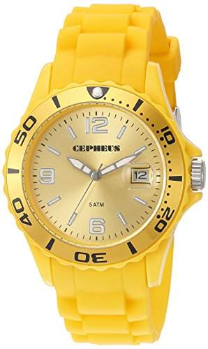 CEPHEUS Damen-Armbanduhr Analog Quarz Silikon CP603-090C
