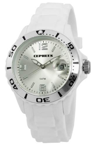 CEPHEUS Herren-Armbanduhr XL Analog Quarz Silikon CP603-586-1