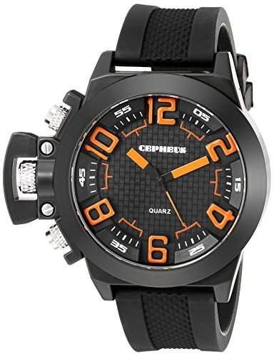 CEPHEUS Herren-Armbanduhr XL Analog Quarz Silikon CP901-622E