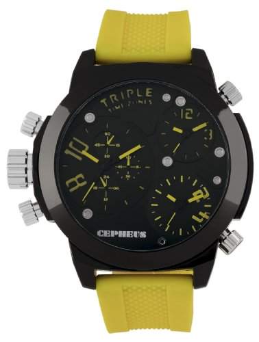 CEPHEUS Herren-Armbanduhr XL Analog Quarz Silikon CP902-620C