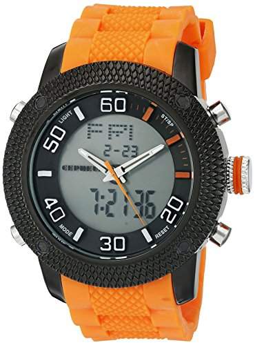 CEPHEUS Herren-Armbanduhr XL Analog - Digital Quarz Silikon CP903-620C