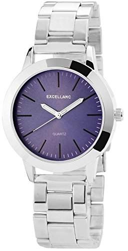 Excellanc Uhr Damenuhr Edelstahlarmband Armbanduhr Blau 180523000028