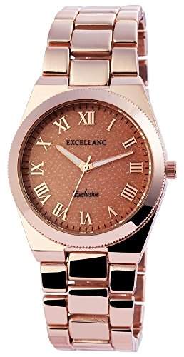 Exclusive Excellanc Armbanduhr Uhr Damenuhr Analog Roségoldfarben