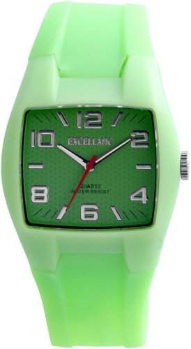 Excellanc Unisex watch Uhr Armbanduhr mit Silikonarmband Gruen 225686000010