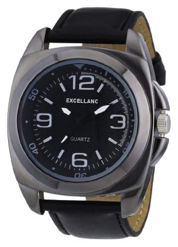 Excellanc Herren-Armbanduhr XL Analog Quarz Leder 293171100008