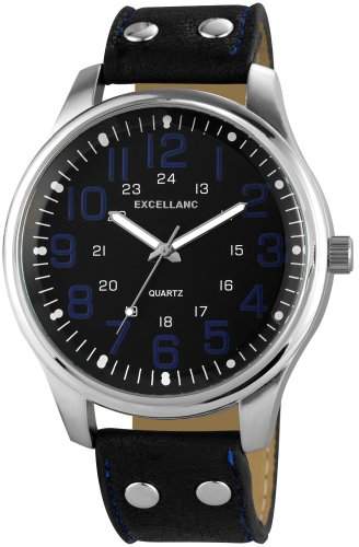 Excellanc Herren-Armbanduhr XL Analog Quarz verschiedene Materialien 295021000142