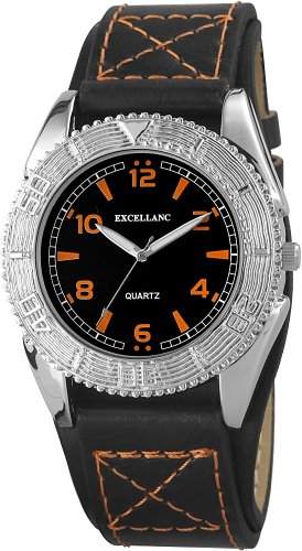 Excellanc Herren-Armbanduhr XL Analog Quarz Leder 295021200110