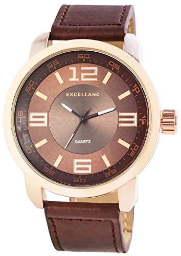 Excellanc Herren-Armbanduhr XL Analog Quarz verschiedene Materialien 295037000148