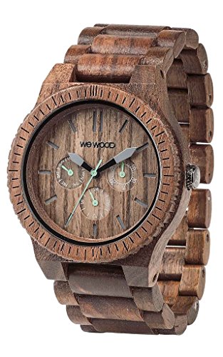 WeWood Uhr aus Holz von Nussbaum natur Gehaeuse gross