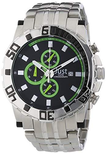 Just Watches Herren-Armbanduhr XL Analog Quarz Edelstahl 48-STG2370GR