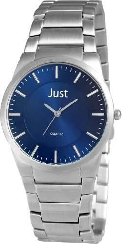Just Watches Herren-Armbanduhr XL Analog Quarz Edelstahl 48-S7953-BL