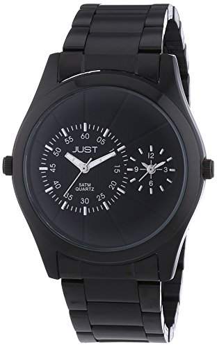 Just Watches Herren-Armbanduhr XL Analog Quarz Edelstahl 48-S10877-BK