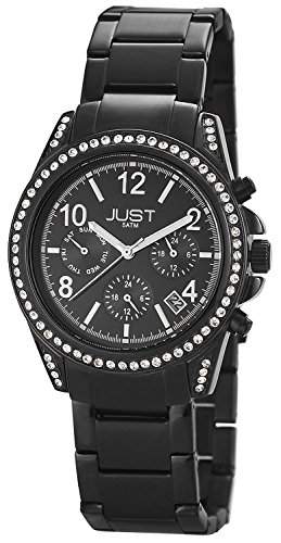 Just Watches Damen-Armbanduhr Analog Quarz Edelstahl 48-S11004-BK