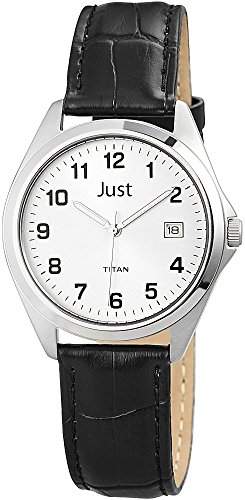 Just Watches Herren-Armbanduhr XL Analog Quarz Leder 48-S11008-SL