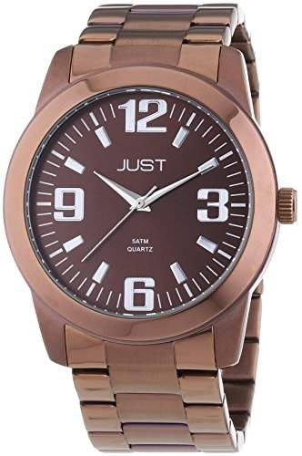 Just Watches Herren-Armbanduhr XL Analog Quarz Edelstahl 48-S11012-BR