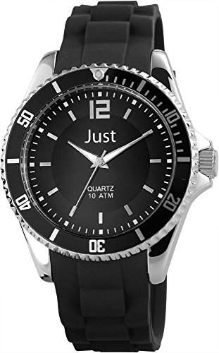 Just Watches Unisex-Armbanduhr Analog Quarz Kautschuk 48-S3862-BK