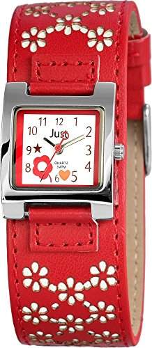 Just Watches Maedchen-Armbanduhr Analog Quarz Kunstleder 48-S3913-RD