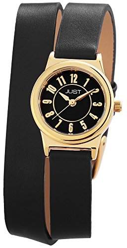 Just Watches Damen-Armbanduhr XS Analog Quarz Leder 48-S4062-GD-BK