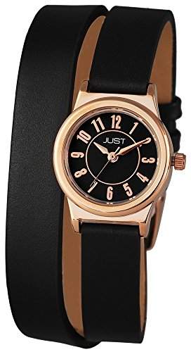Just Watches Damen-Armbanduhr XS Analog Quarz Leder 48-S4062-RGD-BK