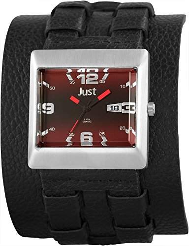 Just Watches Herren-Armbanduhr Analog Quarz Leder 48-S9867-RD