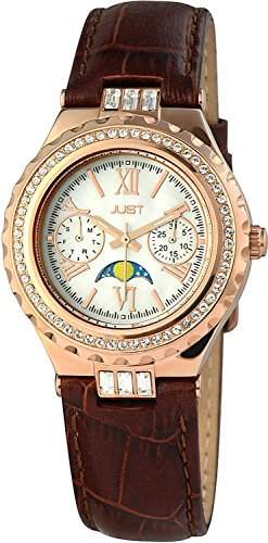 Just Watches Damen-Armbanduhr Analog Quarz Leder 48-S9254RGD-BR