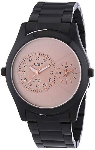 Just Watches Herren-Armbanduhr XL Analog Quarz Edelstahl 48-S10877-BK-RGD