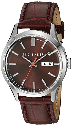 TED BAKER GENTS BURGUNDY DIAL STRAP WATCH