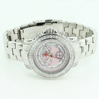 Joe Rodeo Rio Damen Diamant Armbanduhr 2 00 ct Pink