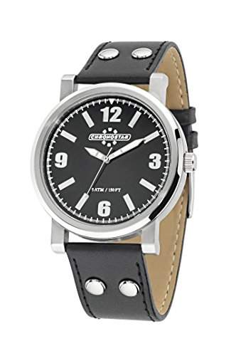 Chronostar Watches Herren-Armbanduhr AVIATOR Analog Quarz Leder R3751235001
