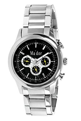 Mador Herren-Armbanduhr Analog Quarz Silber - MAM-553