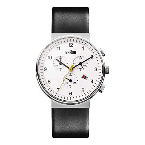 Braun Herren-Armbanduhr XL BN0035WHBKG Chronograph Leder
