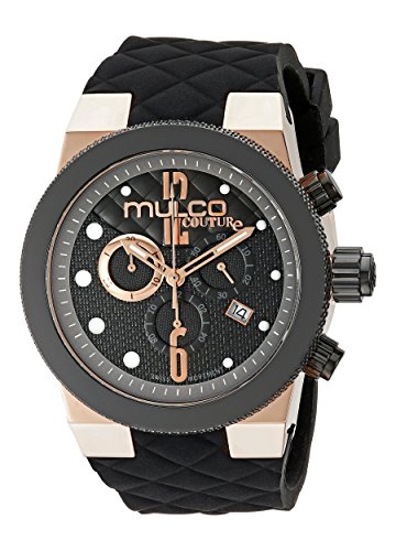 MULCO HERREN MW5 2552 023 Couture Analog Display Swiss Quartz Black Watch