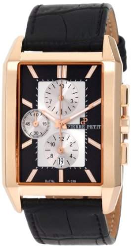Pierre Petit Herren-Armbanduhr Paris Chronograph Leder P-780B