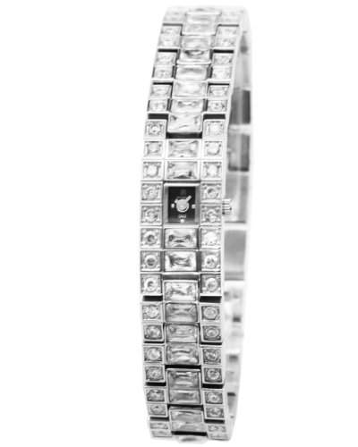 Q&Q Grandeux Damenuhr mit Silberfarbiges armband Analog Quarz Y005-202