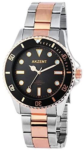 Akzent Herren-Armbanduhr XL Analog Quarz Edelstahl SS7021500018